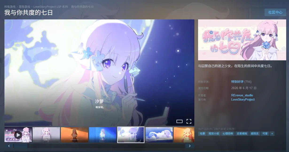 我与你共度的七日(The Seven Days I Spent With You)官方中文 PC版下载【459MB】