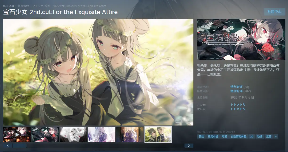 宝石少女 2nd.cut:For the Exquisite Attire 官方中文 PC版下载【2.56GB】